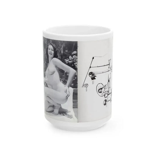 Joanne Arnold #125 - Pages 26 with, 1 Full Body B&W Nude Pic & Backside of Back Cover from BREATHTAKNG BEAUTIES Proudly Presents...Jo Ann (Vintage Female Icon) White Coffee Mug 15oz - Go Mug Yourself