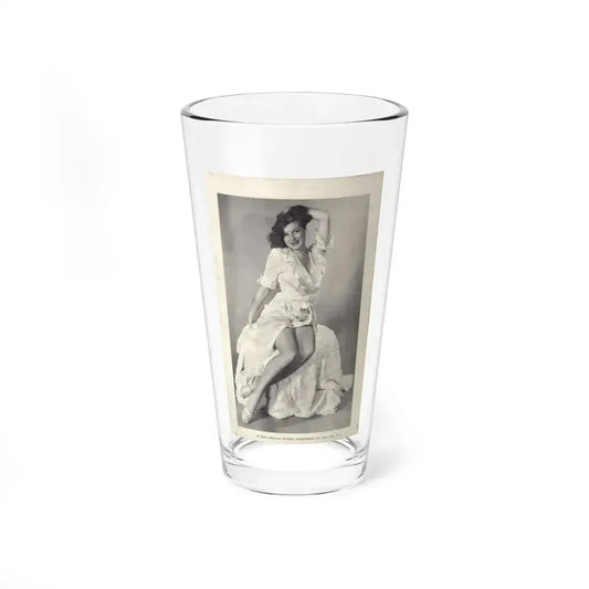 Joanne Arnold #126 - BREATHTAKNG BEAUTIES Proudly Presents...Jo Ann Joanne in B&W & White Robe also Closed Feet Clads (Vintage Female Icon) Pint Glass 16oz 16oz - Go Mug Yourself