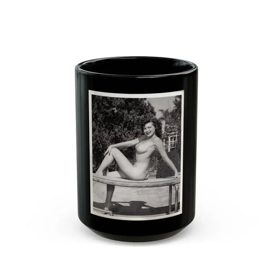 Joanne Arnold #13 - Nude (Vintage Female Icon) Black Coffee Mug 15oz - Go Mug Yourself