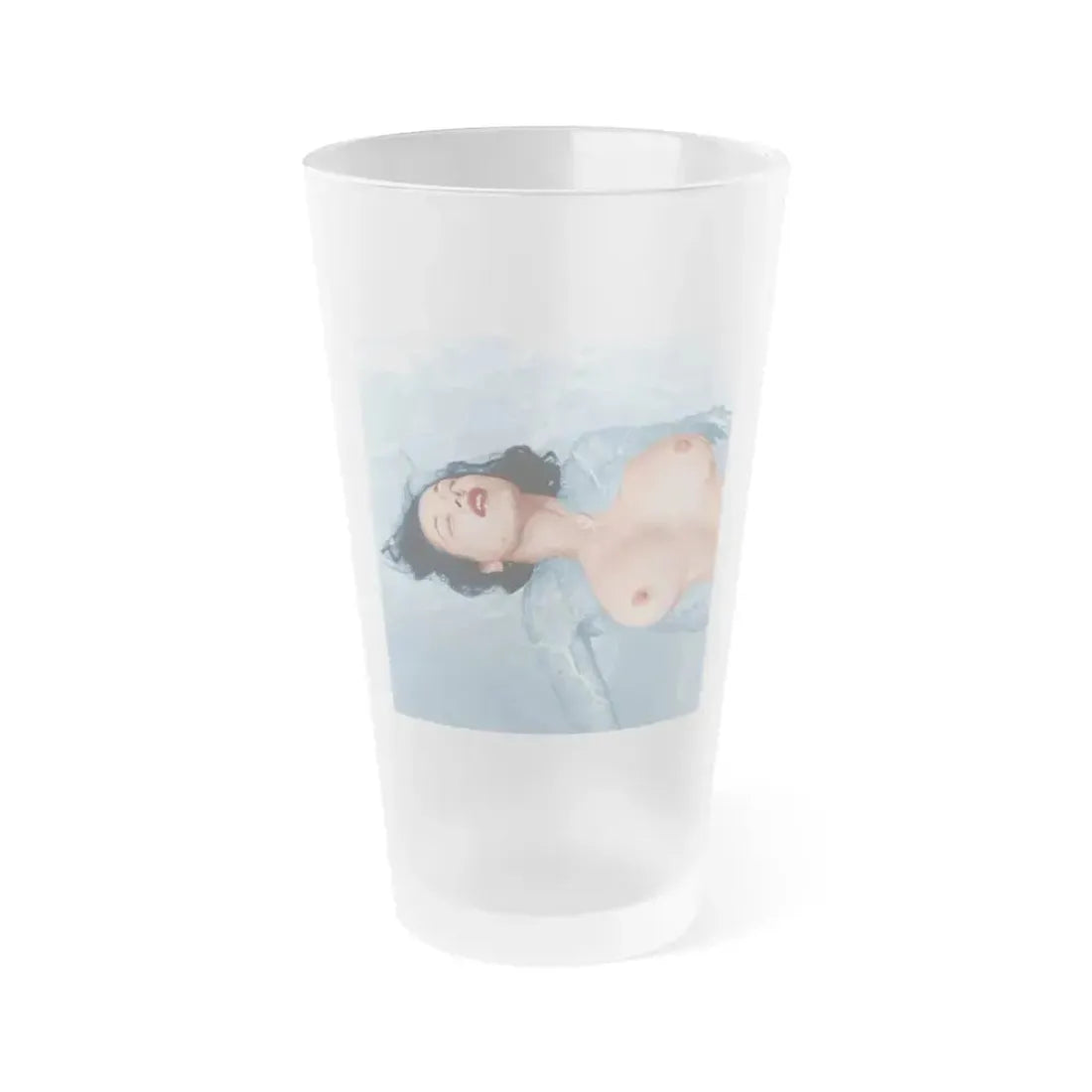 Joanne Arnold #14 - Topless (Vintage Female Icon) Frosted Pint Glass 16oz 16oz Frosted - Go Mug Yourself