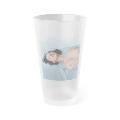 Joanne Arnold #14 - Topless (Vintage Female Icon) Frosted Pint Glass 16oz 16oz Frosted - Go Mug Yourself