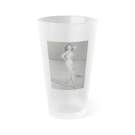 Joanne Arnold #25 (Vintage Female Icon) Frosted Pint Glass 16oz 16oz Frosted - Go Mug Yourself
