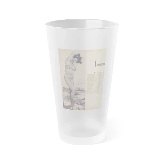 Joanne Arnold #28 (Vintage Female Icon) Frosted Pint Glass 16oz 16oz Frosted - Go Mug Yourself