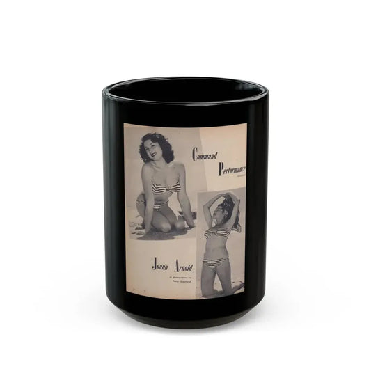 Joanne Arnold #30 (Vintage Female Icon) Black Coffee Mug 15oz - Go Mug Yourself