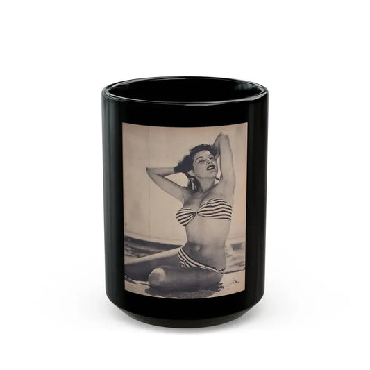 Joanne Arnold #31 (Vintage Female Icon) Black Coffee Mug 15oz - Go Mug Yourself