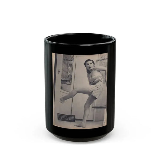 Joanne Arnold #40 (Vintage Female Icon) Black Coffee Mug 15oz - Go Mug Yourself