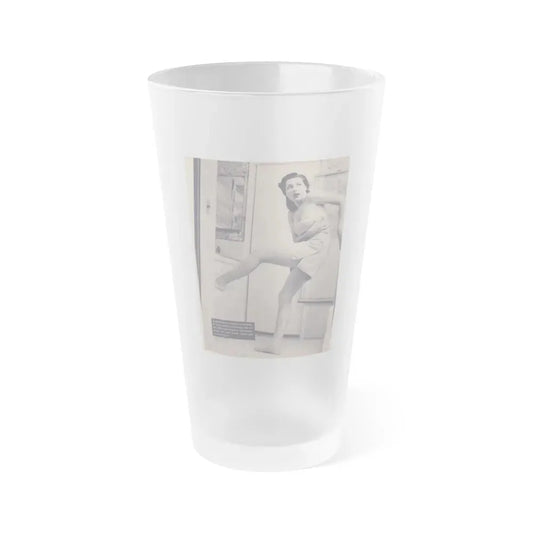 Joanne Arnold #40 (Vintage Female Icon) Frosted Pint Glass 16oz 16oz Frosted - Go Mug Yourself