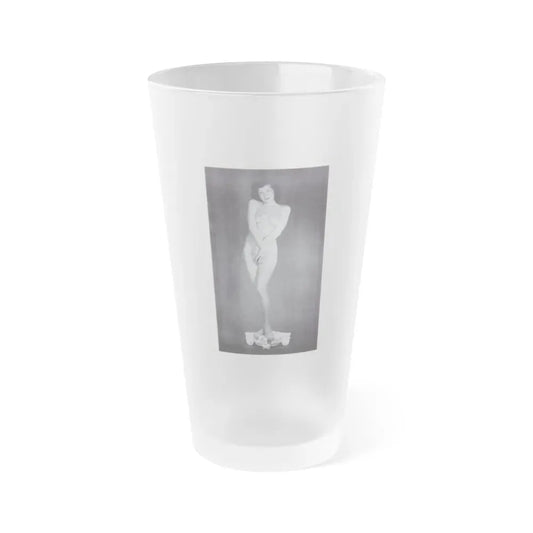 Joanne Arnold #41 - Topless (Vintage Female Icon) Frosted Pint Glass 16oz 16oz Frosted - Go Mug Yourself