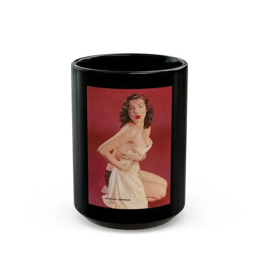 Joanne Arnold #49 (Vintage Female Icon) Black Coffee Mug 15oz - Go Mug Yourself