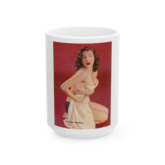 Joanne Arnold #49 (Vintage Female Icon) White Coffee Mug 15oz - Go Mug Yourself