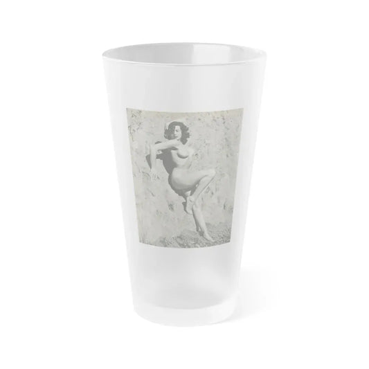 Joanne Arnold #50 - Nude (Vintage Female Icon) Frosted Pint Glass 16oz 16oz Frosted - Go Mug Yourself