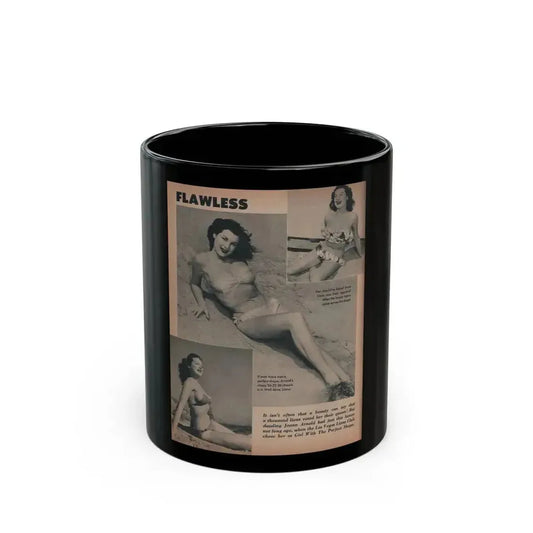Joanne Arnold #55 - Pages 1 of 1 with, 3 B&W Photos from GALA Mag. '59 (Vintage Female Icon) Black Coffee Mug 11oz - Go Mug Yourself