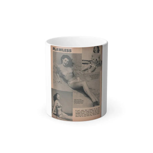 Joanne Arnold #55 - Pages 1 of 1 with, 3 B&W Photos from GALA Mag. '59 (Vintage Female Icon) Color Changing Coffee Mug 11oz - Go Mug Yourself