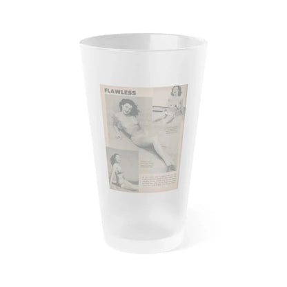 Joanne Arnold #55 - Pages 1 of 1 with, 3 B&W Photos from GALA Mag. '59 (Vintage Female Icon) Frosted Pint Glass 16oz 16oz Frosted - Go Mug Yourself