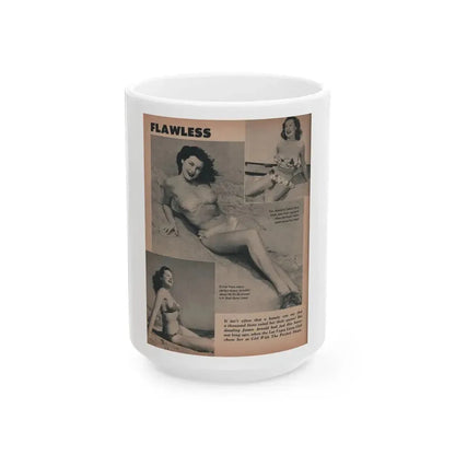 Joanne Arnold #55 - Pages 1 of 1 with, 3 B&W Photos from GALA Mag. '59 (Vintage Female Icon) White Coffee Mug 15oz - Go Mug Yourself