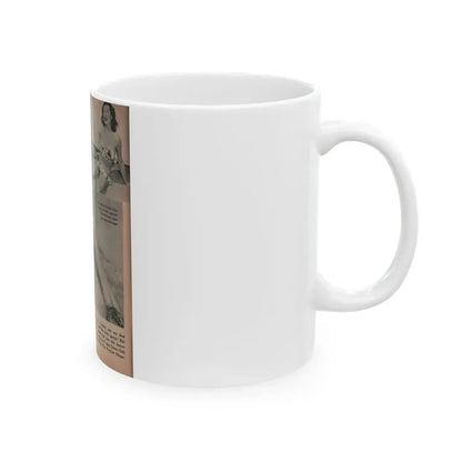 Joanne Arnold #55 - Pages 1 of 1 with, 3 B&W Photos from GALA Mag. '59 (Vintage Female Icon) White Coffee Mug - Go Mug Yourself
