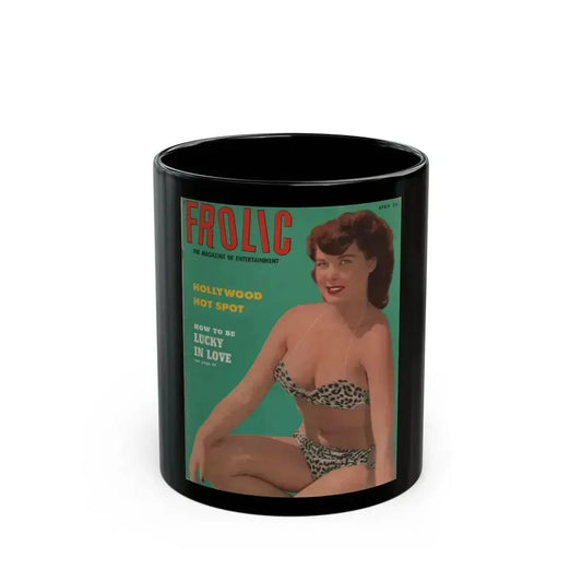Joanne Arnold #56 - Jo Ann on Cover in Color & 1 Page from FRLOIC Mag. April '53 (Vintage Female Icon) Black Coffee Mug 11oz - Go Mug Yourself