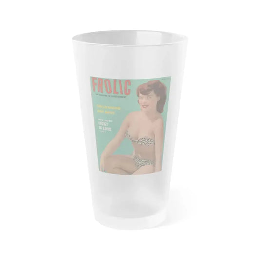 Joanne Arnold #56 - Jo Ann on Cover in Color & 1 Page from FRLOIC Mag. April '53 (Vintage Female Icon) Frosted Pint Glass 16oz 16oz Frosted - Go Mug Yourself