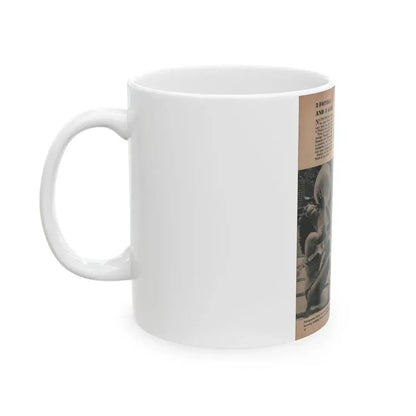 Joanne Arnold #57 - Pages 1 of 1 with, 3 B&W Photos from FROLIC Mag. April '53 (Vintage Female Icon) White Coffee Mug - Go Mug Yourself