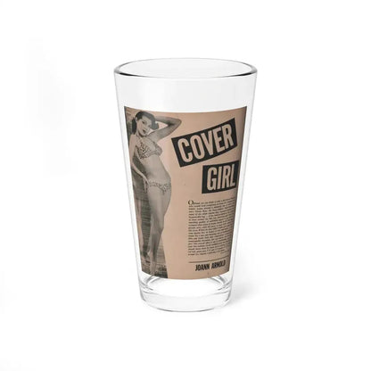 Joanne Arnold #61 - Pages 1 of 6 with, 1 B&W Photo & Article from Cover Girls Models Mag. April '54 (Vintage Female Icon) Pint Glass 16oz 16oz - Go Mug Yourself