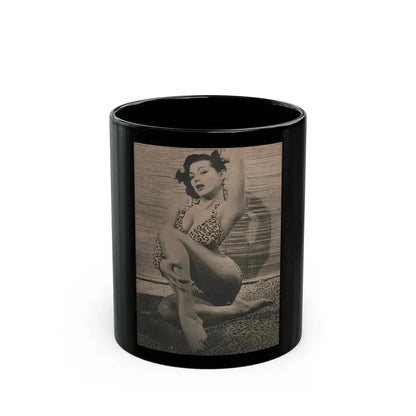 Joanne Arnold #62 - Pages 2 of 6 with, 1 Full Page B&W Photo from Cover Girls Models Mag. April '54 (Vintage Female Icon) Black Coffee Mug 11oz - Go Mug Yourself