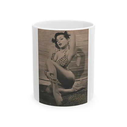 Joanne Arnold #62 - Pages 2 of 6 with, 1 Full Page B&W Photo from Cover Girls Models Mag. April '54 (Vintage Female Icon) White Coffee Mug 11oz - Go Mug Yourself