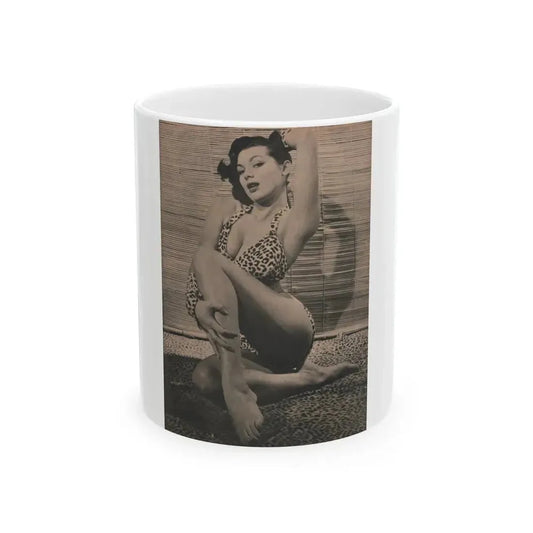 Joanne Arnold #62 - Pages 2 of 6 with, 1 Full Page B&W Photo from Cover Girls Models Mag. April '54 (Vintage Female Icon) White Coffee Mug 11oz - Go Mug Yourself