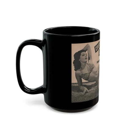 Joanne Arnold #63 - Pages 3 & 4 of 6 with, 1 B&W Centerfold & 1 Other from Cover Girls Models Mag. April '54 (Vintage Female Icon) Black Coffee Mug - Go Mug Yourself