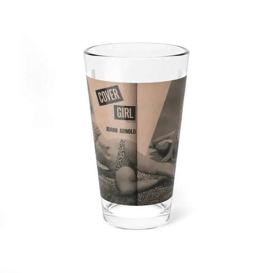 Joanne Arnold #63 - Pages 3 & 4 of 6 with, 1 B&W Centerfold & 1 Other from Cover Girls Models Mag. April '54 (Vintage Female Icon) Pint Glass 16oz 16oz - Go Mug Yourself
