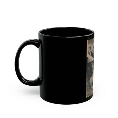 Joanne Arnold #69 - Pages 3 of 4 with, 2 B&W Photos from Famous Models Mag. May-June '51 (Vintage Female Icon) Black Coffee Mug - Go Mug Yourself