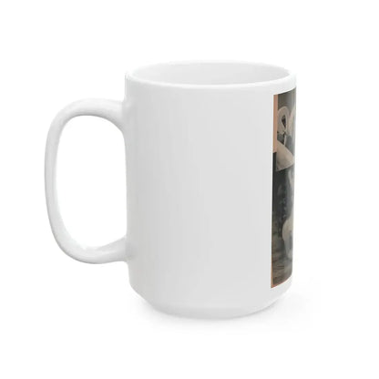 Joanne Arnold #69 - Pages 3 of 4 with, 2 B&W Photos from Famous Models Mag. May-June '51 (Vintage Female Icon) White Coffee Mug - Go Mug Yourself