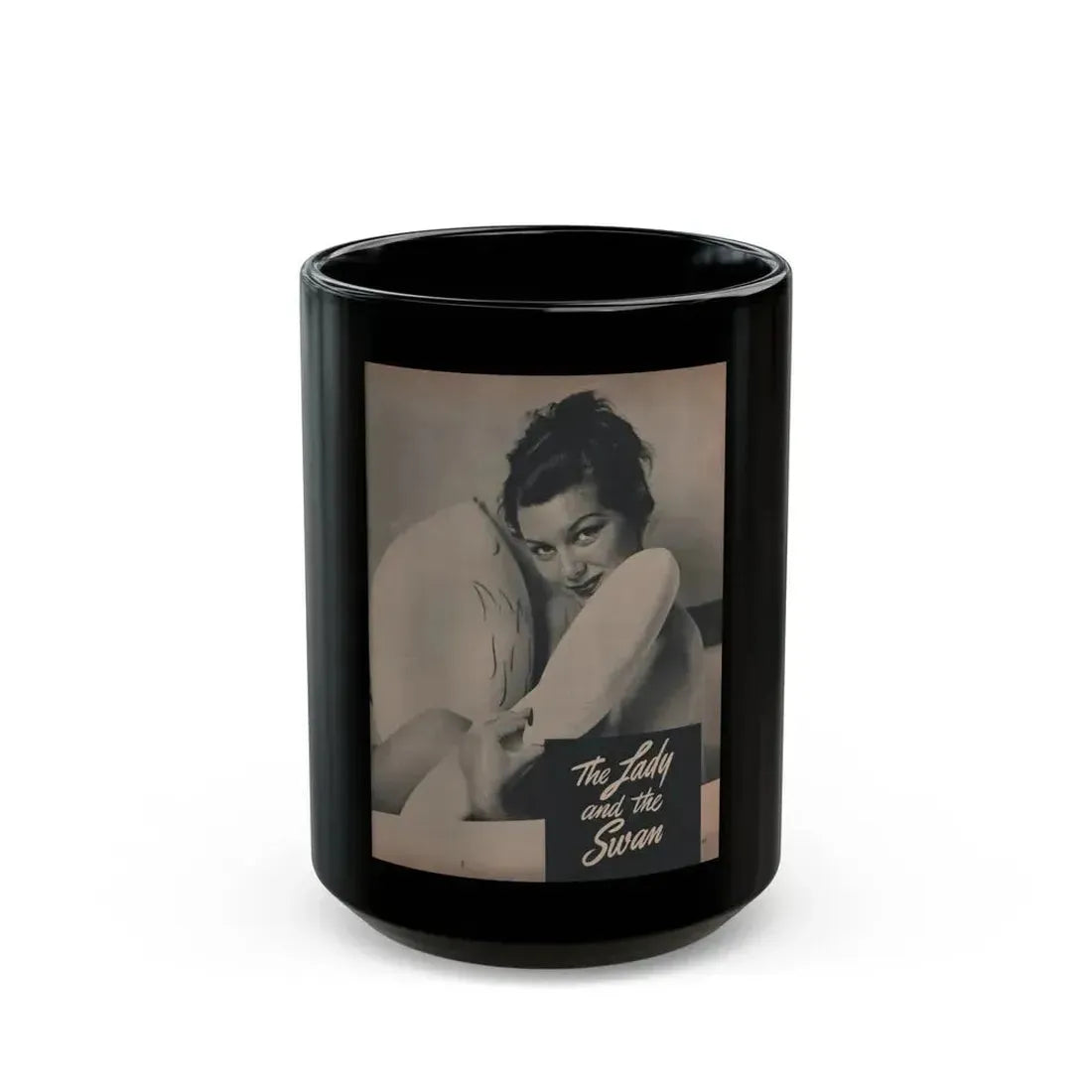 Joanne Arnold #70 - Pages 4 of 4 with, 1 Full Page B&W Photo from Famous Models Mag. May-June '51 (Vintage Female Icon) Black Coffee Mug 15oz - Go Mug Yourself