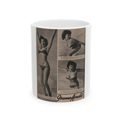 Joanne Arnold #71 - Pages 1 of 4 with, 3 B&W Photos & Captions from LAFF annual Mag. Fall '53 (Vintage Female Icon) White Coffee Mug 11oz - Go Mug Yourself