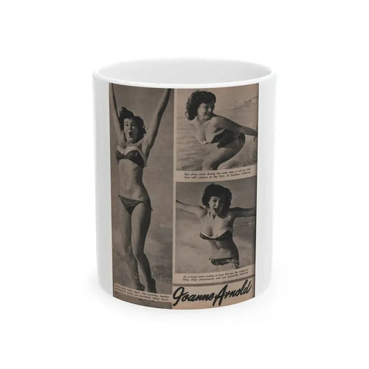 Joanne Arnold #71 - Pages 1 of 4 with, 3 B&W Photos & Captions from LAFF annual Mag. Fall '53 (Vintage Female Icon) White Coffee Mug 11oz - Go Mug Yourself