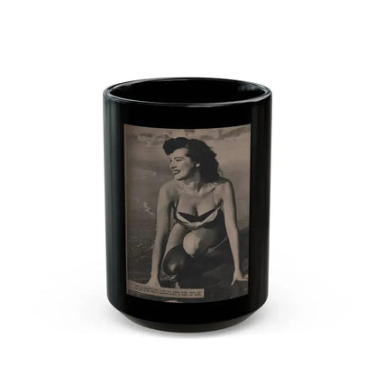 Joanne Arnold #74 - Pages 4 of 4 with, 1 B&W Full Page Photo & Caption from LAFF annual Mag. Fall '53 (Vintage Female Icon) Black Coffee Mug 15oz - Go Mug Yourself