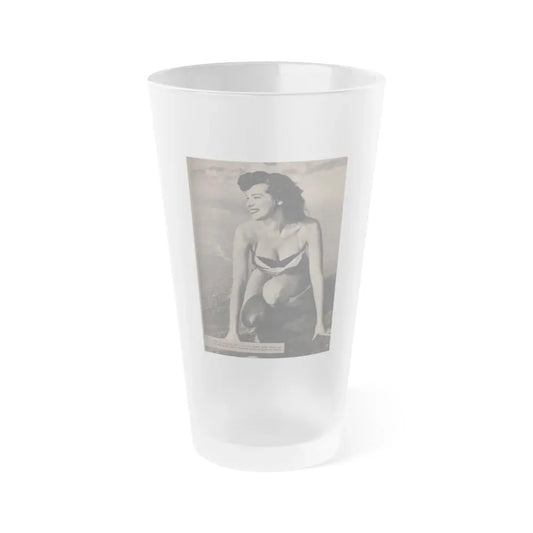 Joanne Arnold #74 - Pages 4 of 4 with, 1 B&W Full Page Photo & Caption from LAFF annual Mag. Fall '53 (Vintage Female Icon) Frosted Pint Glass 16oz 16oz Frosted - Go Mug Yourself