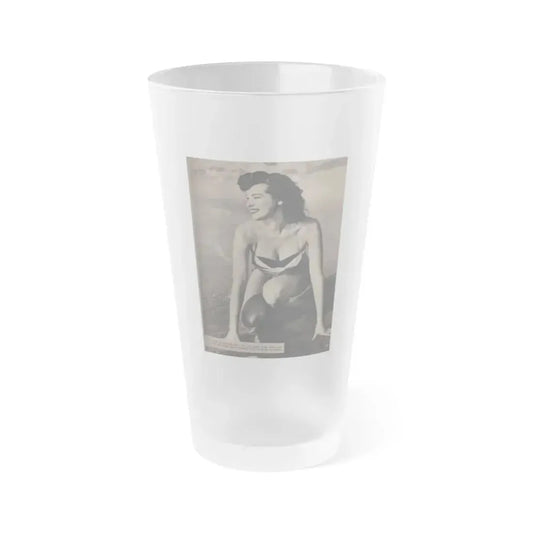 Joanne Arnold #74 - Pages 4 of 4 with, 1 B&W Full Page Photo & Caption from LAFF annual Mag. Fall '53 (Vintage Female Icon) Frosted Pint Glass 16oz 16oz Frosted - Go Mug Yourself