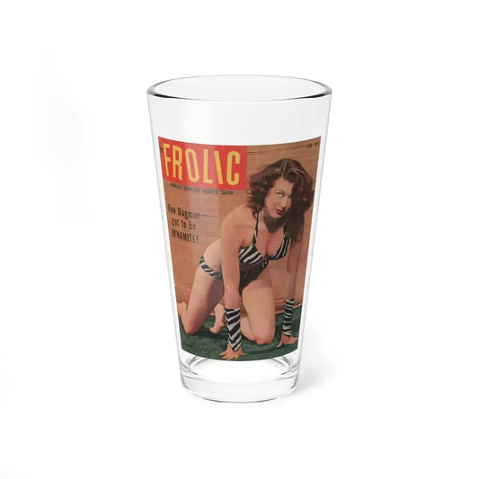 Joanne Arnold #75 - Jo Ann on Cover in Color of Frolic Mag. Feb. '52 (Vintage Female Icon) Pint Glass 16oz 16oz - Go Mug Yourself