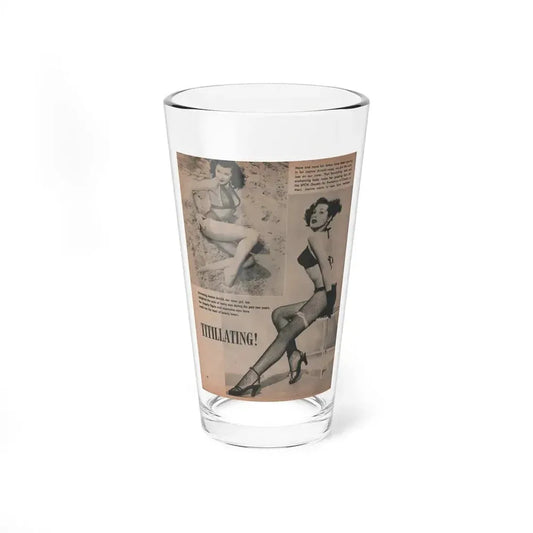 Joanne Arnold #76 - Pages 1 of 1 with, 2 B&W Photos & Captions from Frolic Mag. Feb. '52 (Vintage Female Icon) Pint Glass 16oz 16oz - Go Mug Yourself