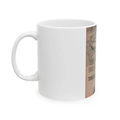 Joanne Arnold #76 - Pages 1 of 1 with, 2 B&W Photos & Captions from Frolic Mag. Feb. '52 (Vintage Female Icon) White Coffee Mug - Go Mug Yourself