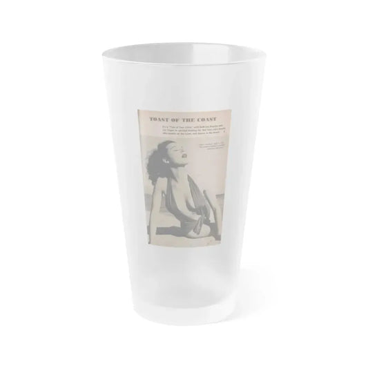 Joanne Arnold #77 - Pages 1 of 3 with, 1 Full Page B&W Photo & Captions from TAB Digest Mag. Sept. '54 (Vintage Female Icon) Frosted Pint Glass 16oz 16oz Frosted - Go Mug Yourself