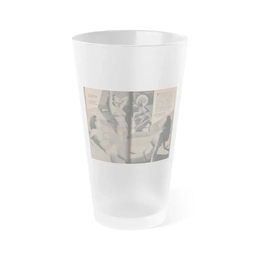 Joanne Arnold #78 - Pages 2 & 3 of 3 with, 3 B&W Photos & Captions from TAB Digest Mag. Sept. '54 (Vintage Female Icon) Frosted Pint Glass 16oz 16oz Frosted - Go Mug Yourself