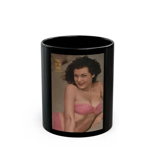 Joanne Arnold #79 - Jo Ann on Back Cover in Color on TAB Digest Mag. Sept. '54 (Vintage Female Icon) Black Coffee Mug 11oz - Go Mug Yourself