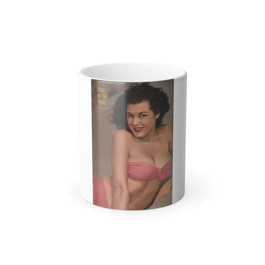 Joanne Arnold #79 - Jo Ann on Back Cover in Color on TAB Digest Mag. Sept. '54 (Vintage Female Icon) Color Changing Coffee Mug 11oz - Go Mug Yourself
