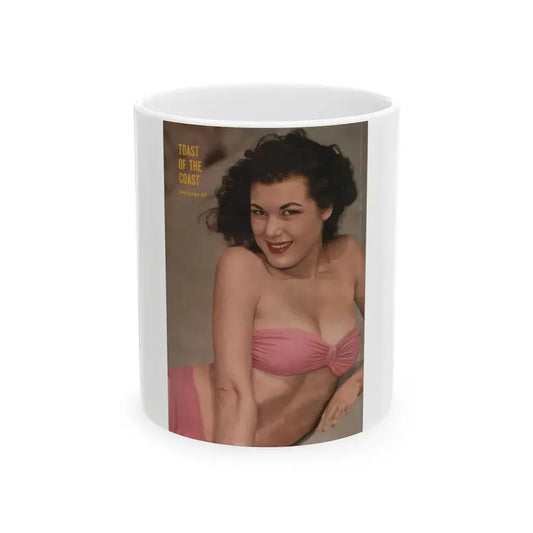 Joanne Arnold #79 - Jo Ann on Back Cover in Color on TAB Digest Mag. Sept. '54 (Vintage Female Icon) White Coffee Mug 11oz - Go Mug Yourself