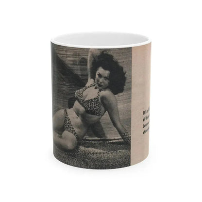 Joanne Arnold #80 - Pages 1 of 1 with, 1 Small B&W Photo & Caption from Picture Digest Dec. '56 (Vintage Female Icon) White Coffee Mug 11oz - Go Mug Yourself