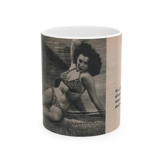 Joanne Arnold #80 - Pages 1 of 1 with, 1 Small B&W Photo & Caption from Picture Digest Dec. '56 (Vintage Female Icon) White Coffee Mug 11oz - Go Mug Yourself