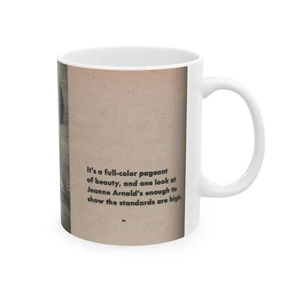Joanne Arnold #80 - Pages 1 of 1 with, 1 Small B&W Photo & Caption from Picture Digest Dec. '56 (Vintage Female Icon) White Coffee Mug - Go Mug Yourself