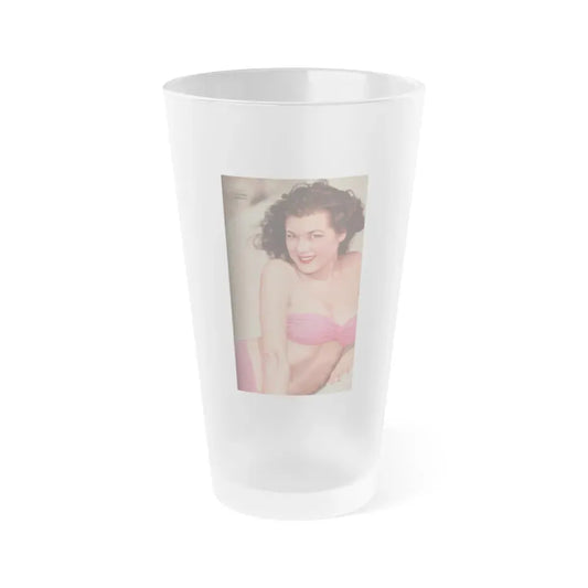 Joanne Arnold #81 - Jo Ann on Back Cover in Color on Picture Digest Sept. '56 (Vintage Female Icon) Frosted Pint Glass 16oz 16oz Frosted - Go Mug Yourself