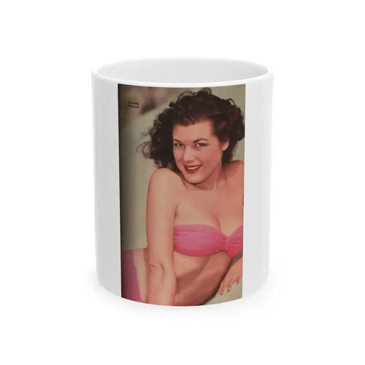 Joanne Arnold #81 - Jo Ann on Back Cover in Color on Picture Digest Sept. '56 (Vintage Female Icon) White Coffee Mug 11oz - Go Mug Yourself